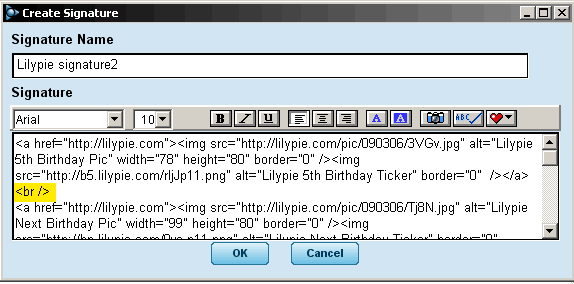 AOL 2 HTML signature