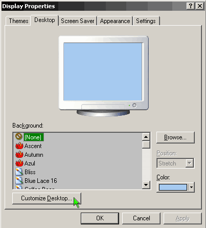 Customise Desktop